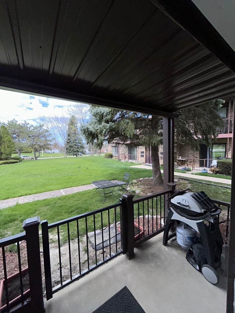 209 East Irving Park Road, Unit 1N Itasca, IL 60143 - Photo 6 of 30 a view of a porch with furniture and yard