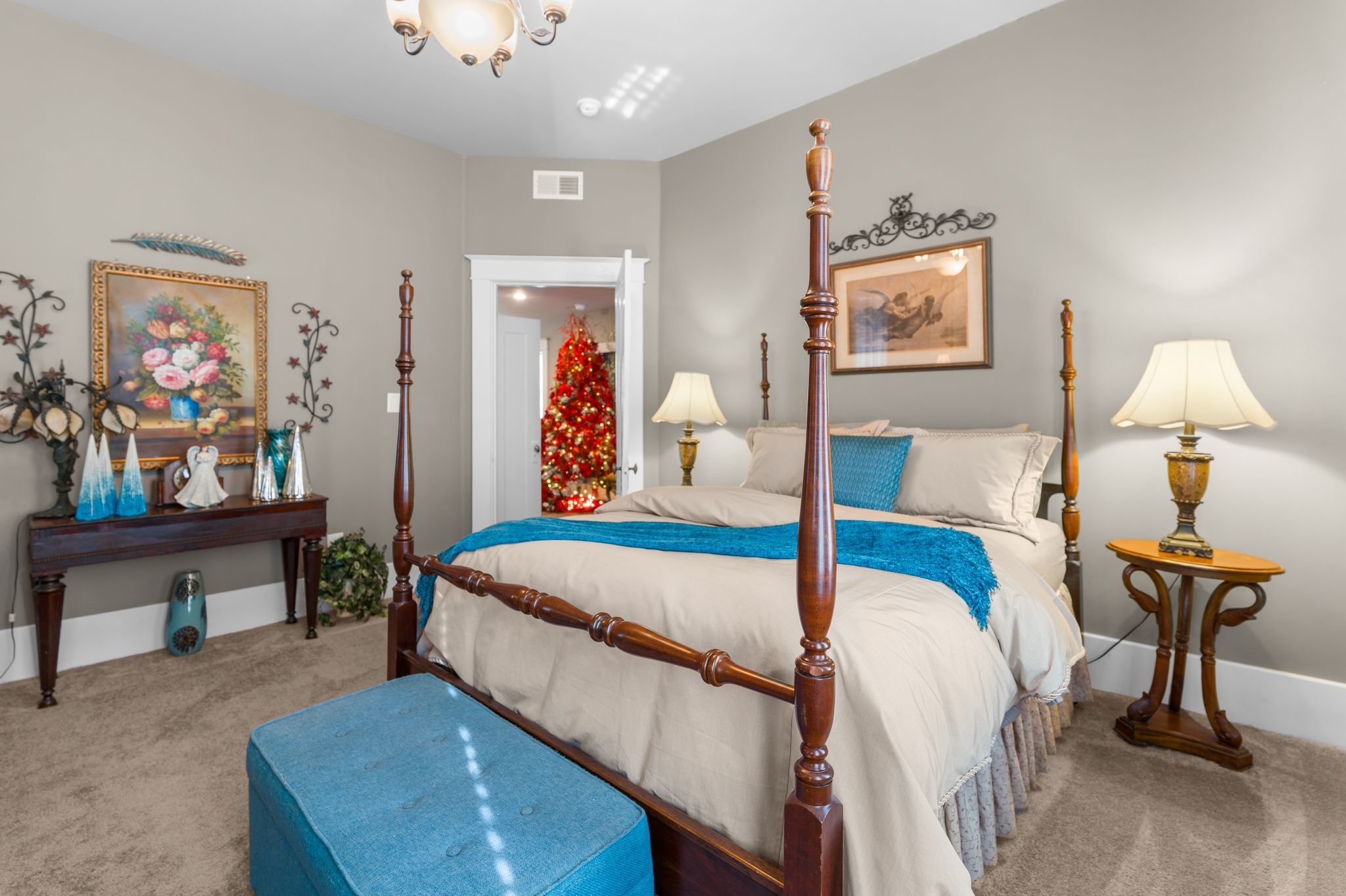 564 East Main Street Jackson, TN 38301 - Photo 31 of 54 a bedroom with bed and paintings on the wall