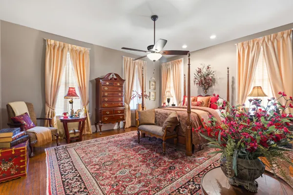 a view of a building with a yard