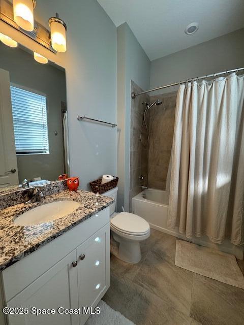 2115 Trift Bridge Circle Melbourne, FL 32940 - Photo 14 of 34 a bathroom with a granite countertop sink toilet and shower