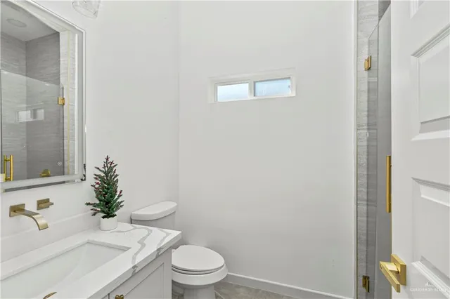 a bedroom with furniture and a bed