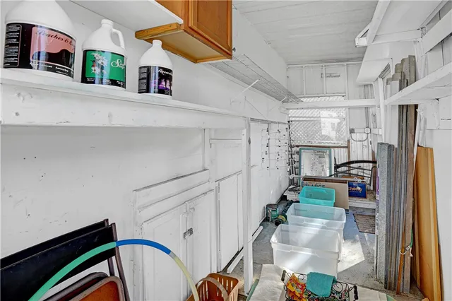 a view of storage and utility room