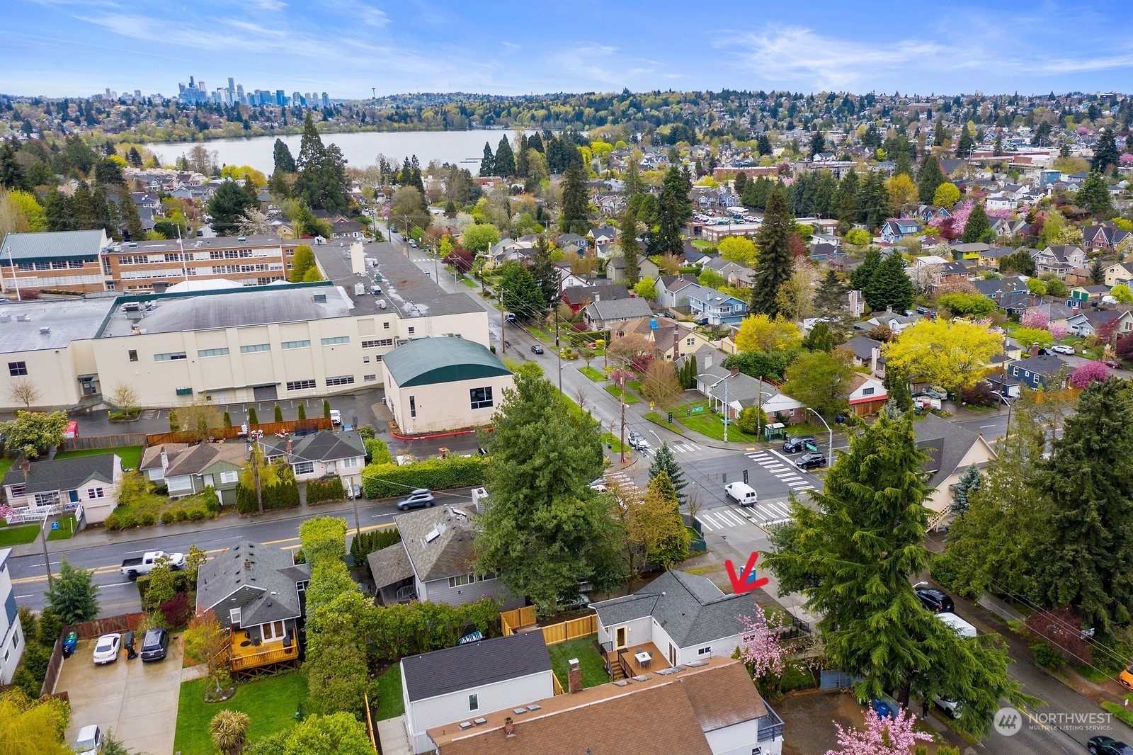 an aerial view of a city