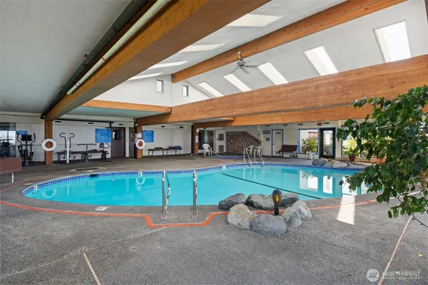 a view of a garden with trees