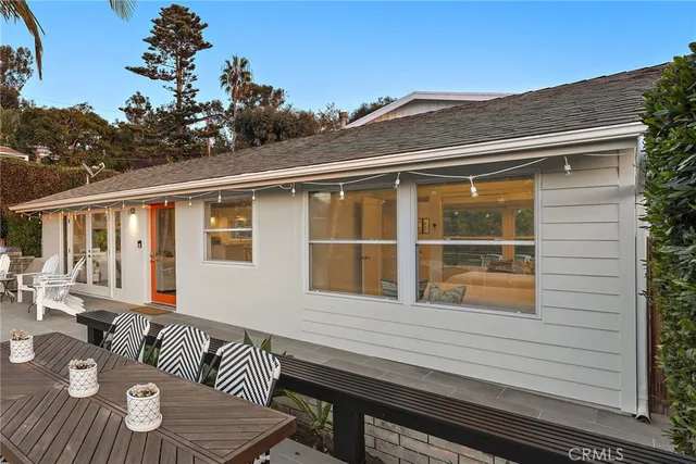 a house view with a seating space