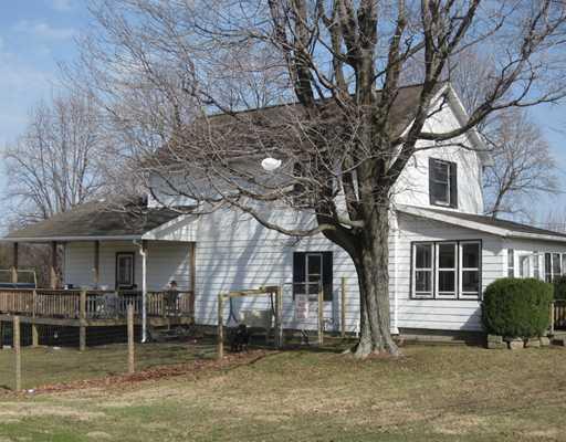 601 Harmony Baptist Road New Castle, PA 16101 - Photo 3 of 16 Exterior Front. SIDE VIEW OF DECK & FENCED IN YARD