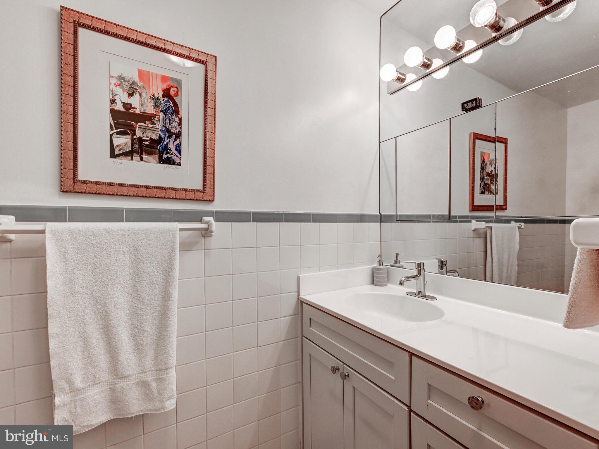 11 Slade Avenue, Unit 410 Pikesville, MD 21208 - Photo 16 of 32 a bathroom with a sink and a mirror