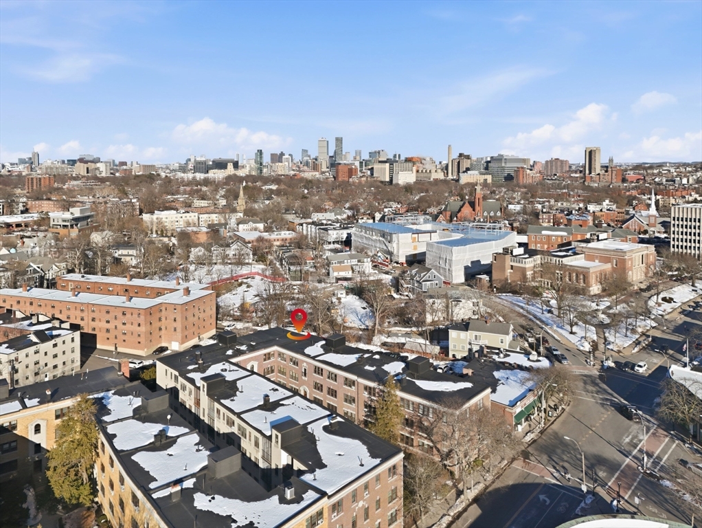 401 Washington Street, Unit 6 Brookline, MA 02446 - Photo 22 of 24 an aerial view of a city with lots of residential buildings