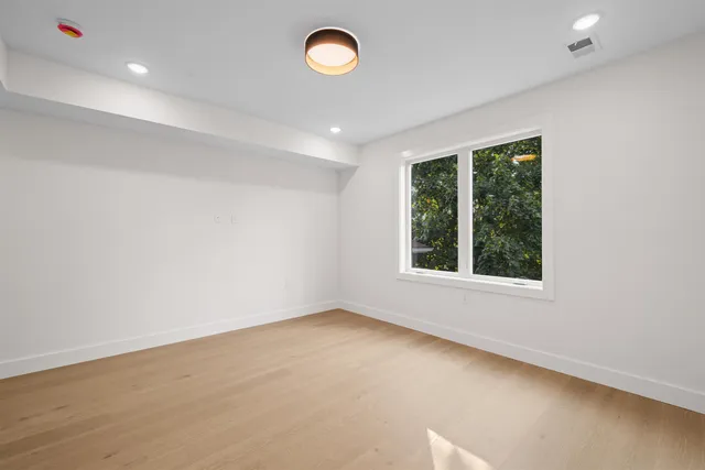 an empty room with a window