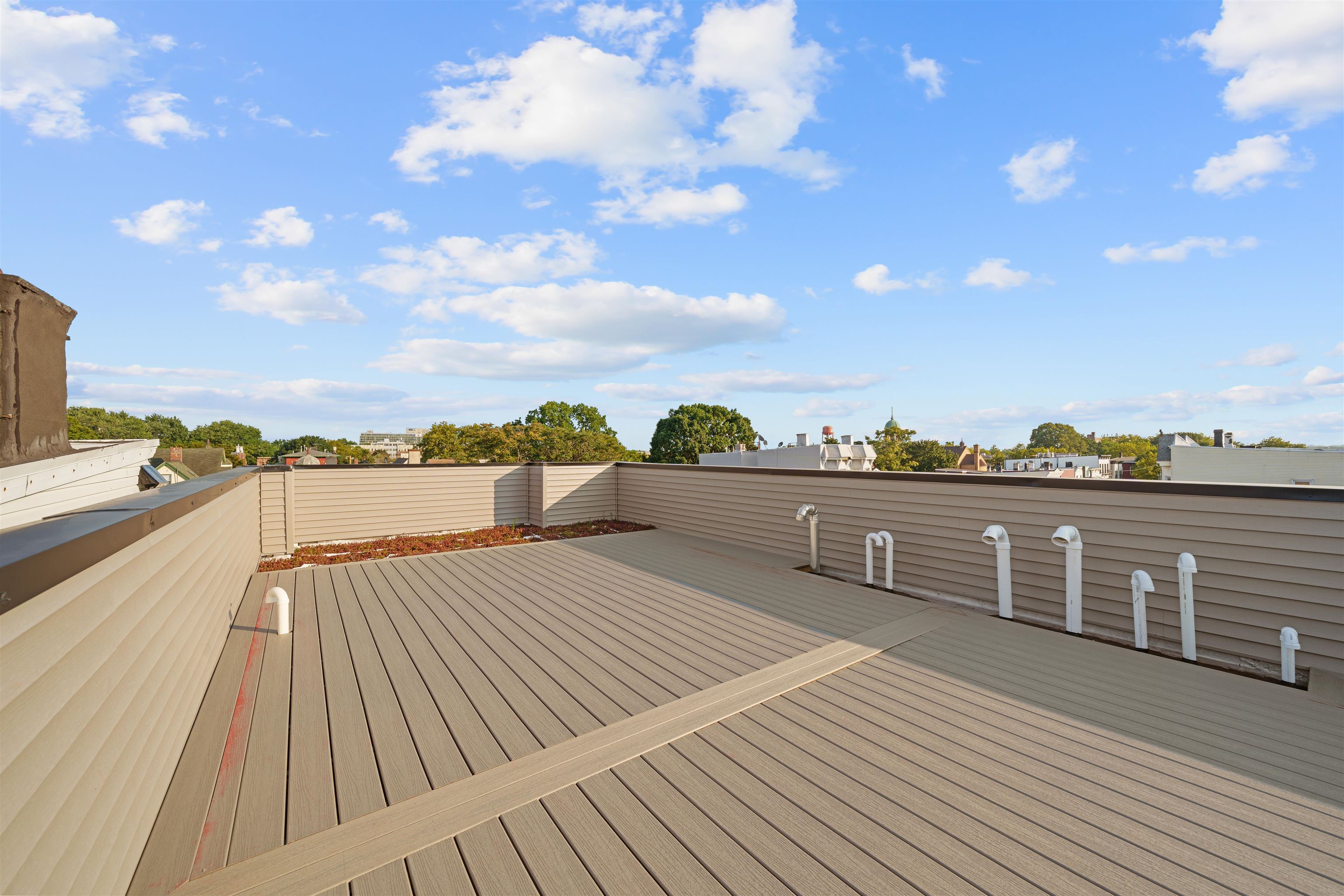 249.5 Halladay Street, Unit 2 Jersey City, NJ 07304 - Photo 27 of 36 a view of roof deck with two and trees