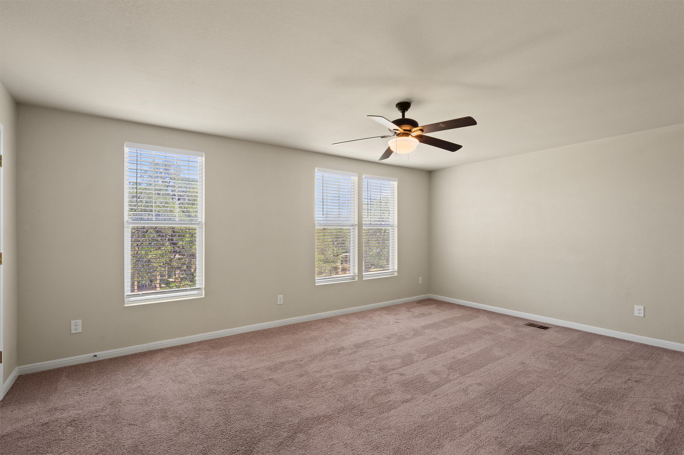423 Wetzel Kyle, TX 78640 - Photo 20 of 35 Carpeted spare room featuring a ceiling fan and baseboards