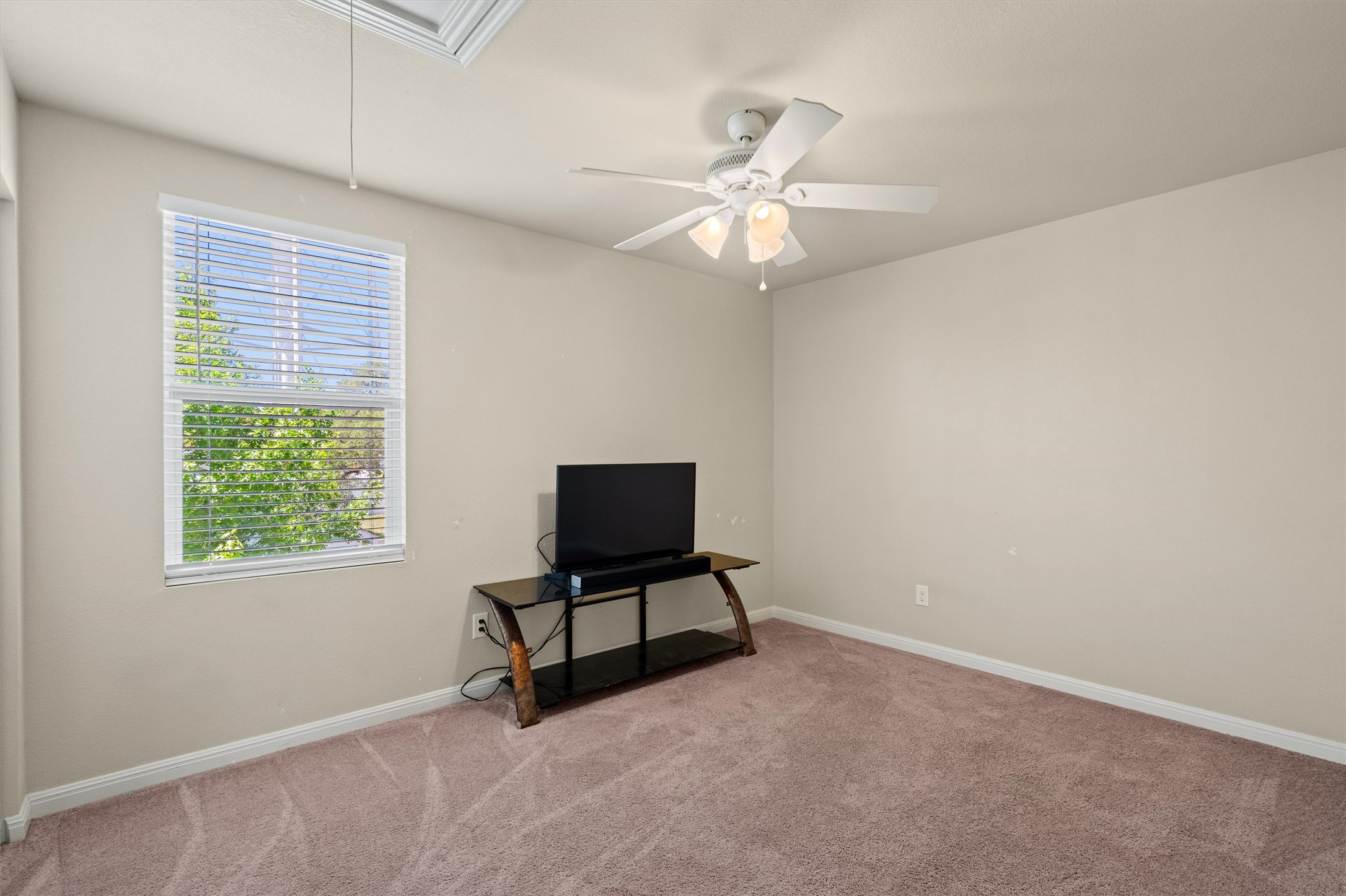 423 Wetzel Kyle, TX 78640 - Photo 28 of 35 Unfurnished bedroom featuring carpet and a ceiling fan