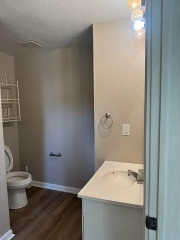 a bathroom with a sink and toilet