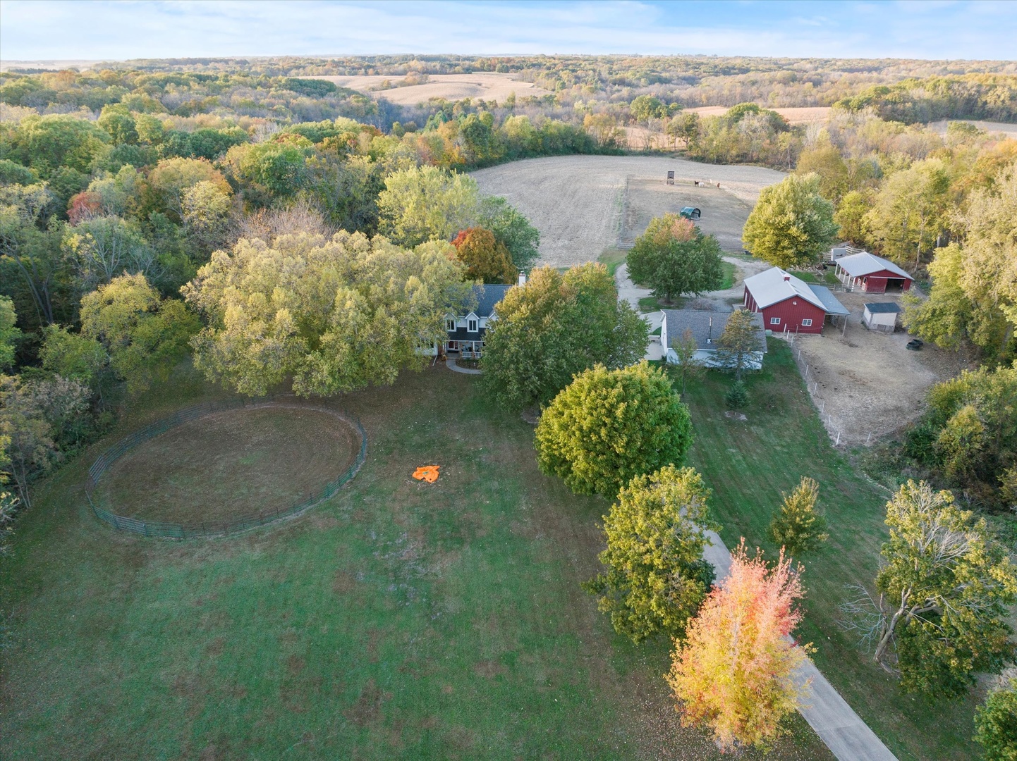 15344 Norrish Road Morrison, IL 61270 - Photo 50 of 50 an aerial view of residential houses with outdoor space and trees