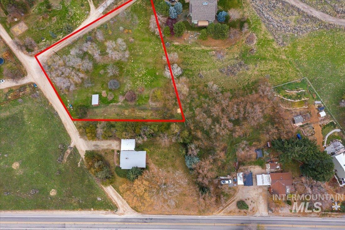 Tbd Eugene Street Boise, ID 83703 - Photo 10 of 10 Aerial view of property and surrounding area featuring property boundaries highlighted