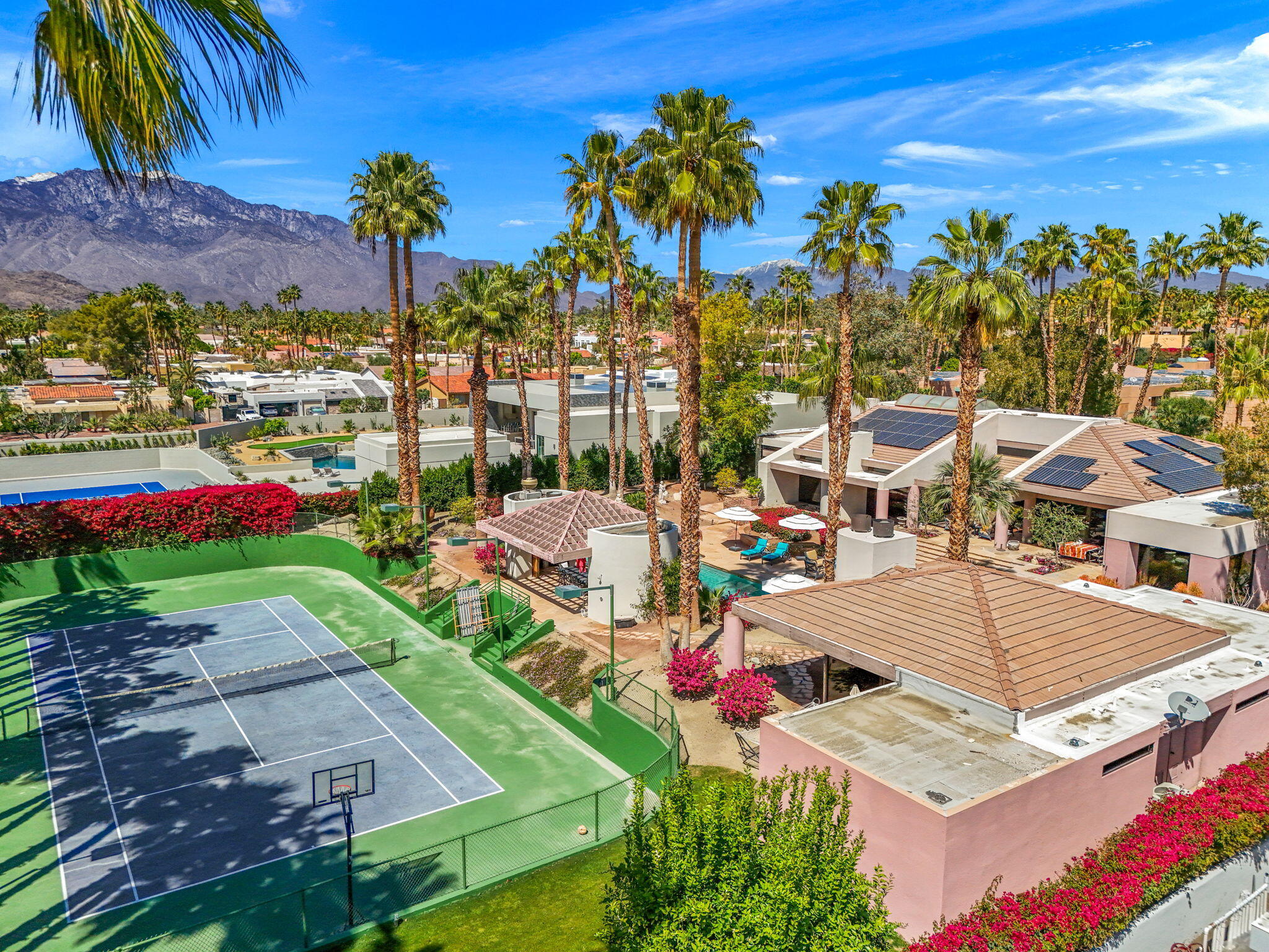 7 Big Sioux Road Rancho Mirage, CA 92270 - Photo 41 of 64 a view of yard with swimming pool and outdoor seating