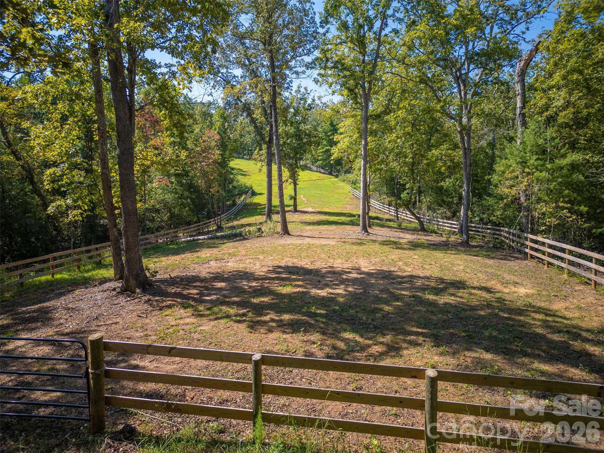 250 Burt Blackwell Road Mill Spring, NC 28756 - Photo 28 of 47 a view of a yard with wooden fence