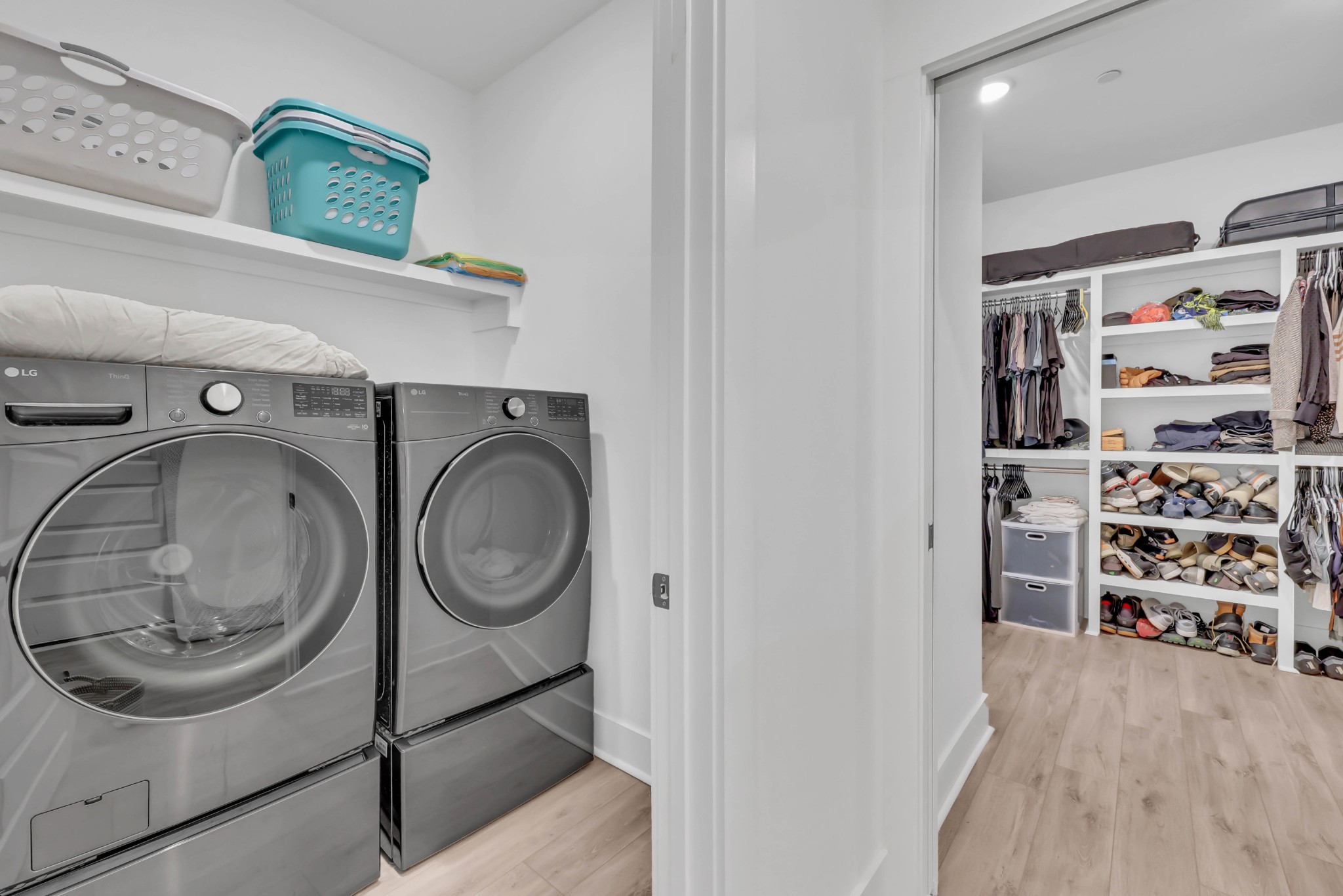 623 Centre Street Pleasant View, TN 37146 - Photo 29 of 53 a view of a storage & utility room with washer and dryer