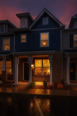 a front view of a house