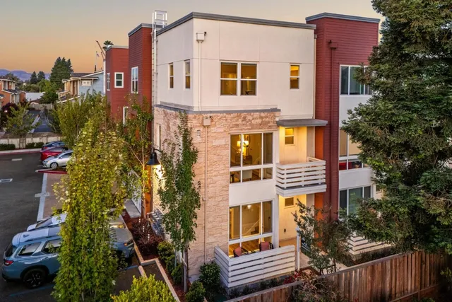 a front view of a multi story residential apartment building