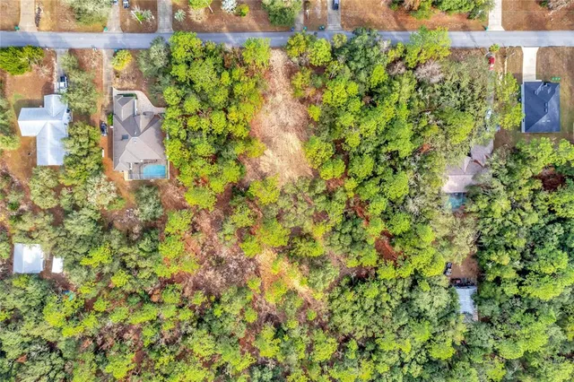 a backyard of a building with lots of green space