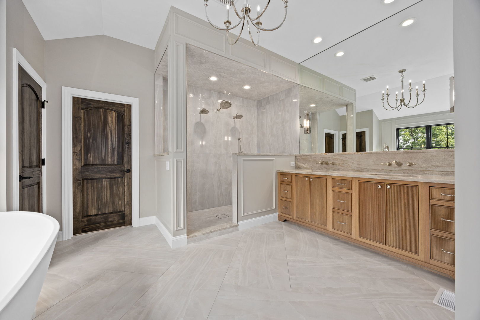 1-s710 Shaffner Road Wheaton, IL 60189 - Photo 12 of 19 a bathroom with a granite countertop sink mirror and shower