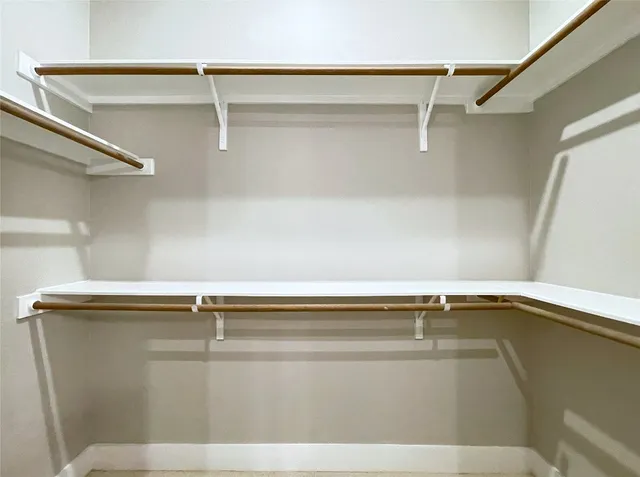 a close view of closet