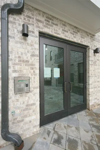 a building with a door