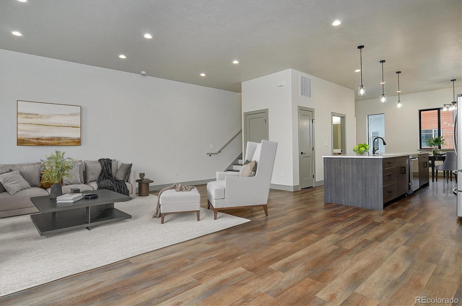 6398 Cleora Road, Unit D Salida, CO 81201 - Photo 4 of 34 a living room with furniture and kitchen view