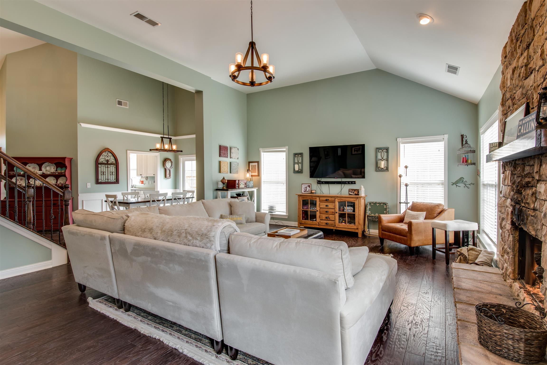 3181 Vera Valley Road Franklin, TN 37064 - Photo 7 of 26 a living room with furniture and a flat screen tv