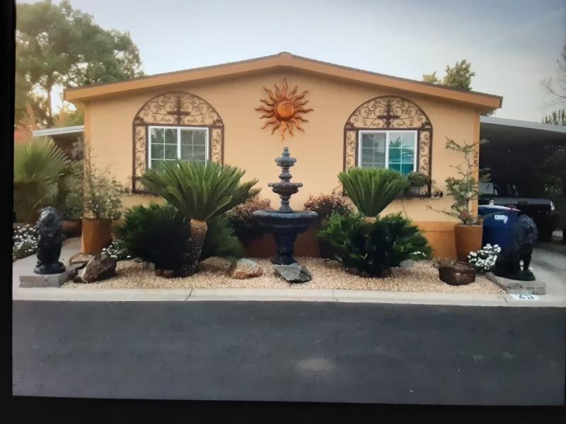 a view of a house with a patio