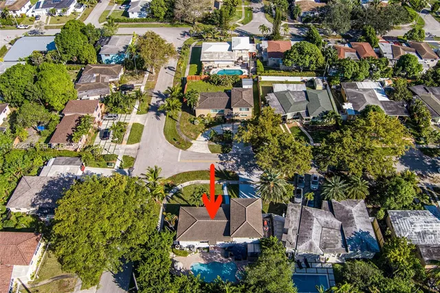 an aerial view of a city