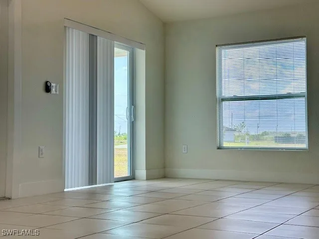 an empty room with a window