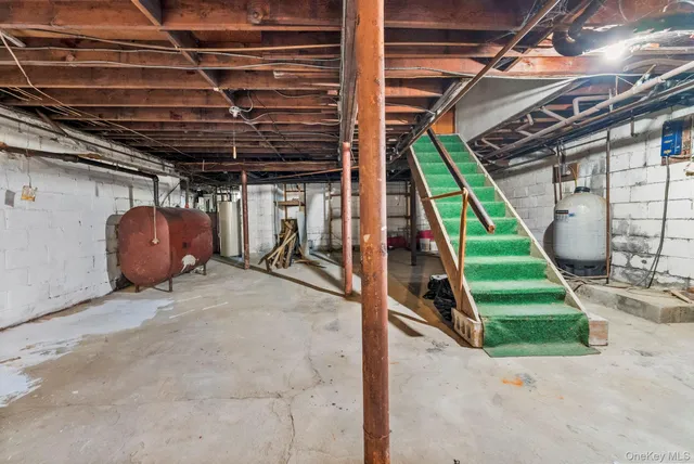 a view of a city with mountains in the background