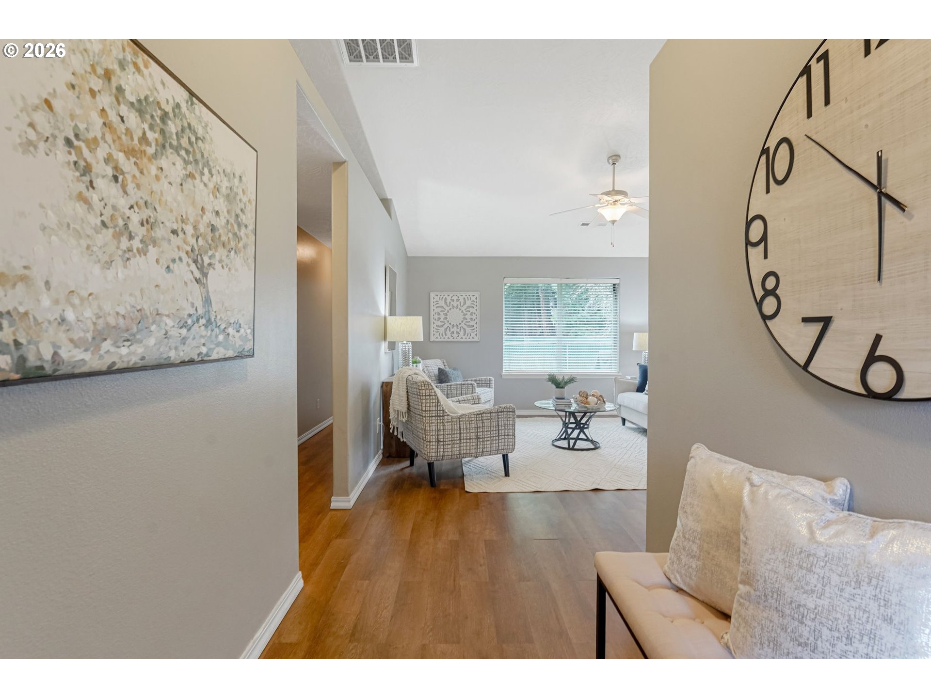 4791 Currant Lane Northeast Salem, OR 97305 - Photo 20 of 42 a living room with furniture and wooden floor
