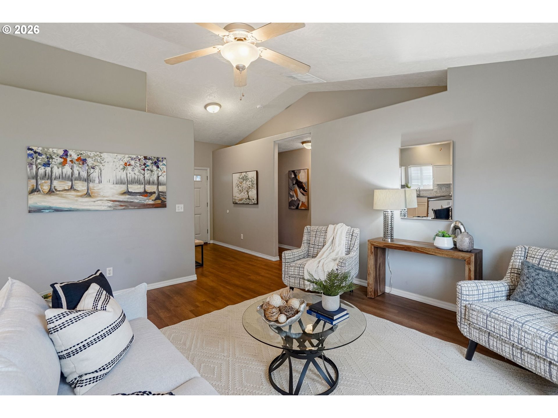 4791 Currant Lane Northeast Salem, OR 97305 - Photo 9 of 42 a living room with furniture and wooden floor