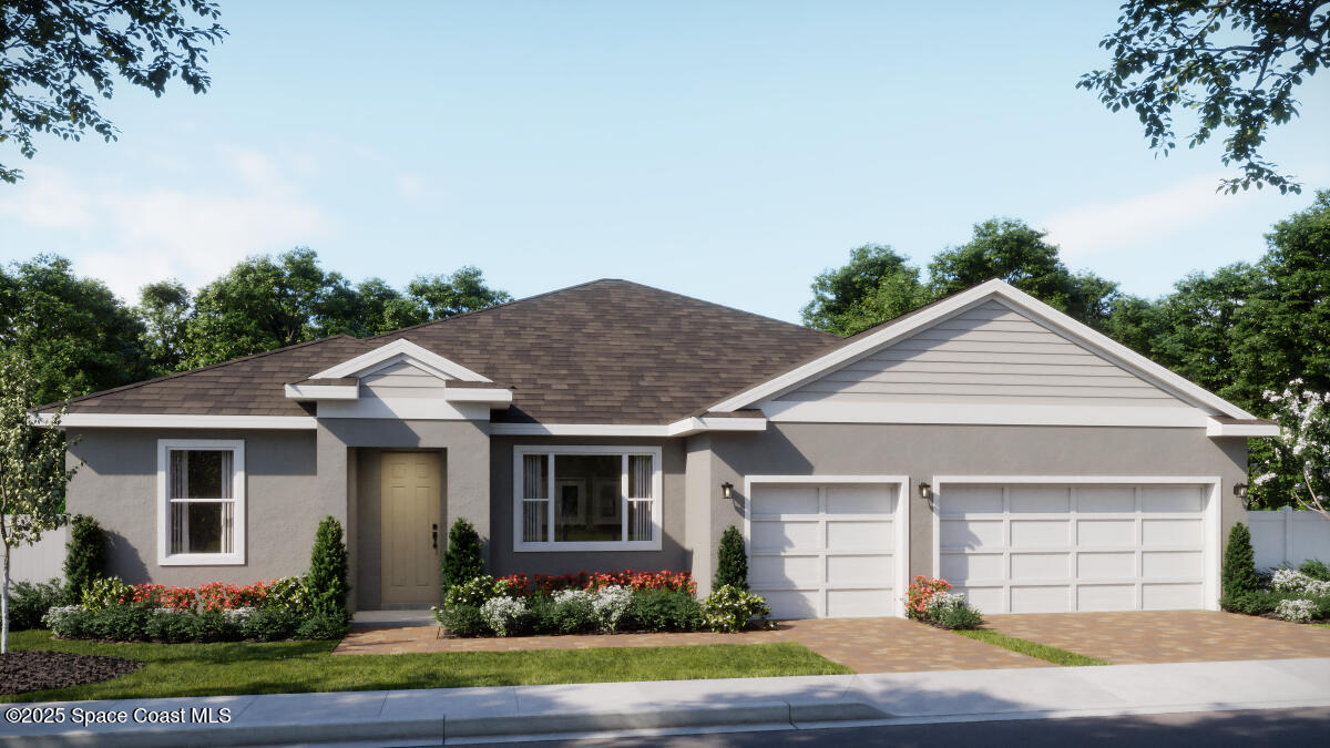 front view of a house and a yard