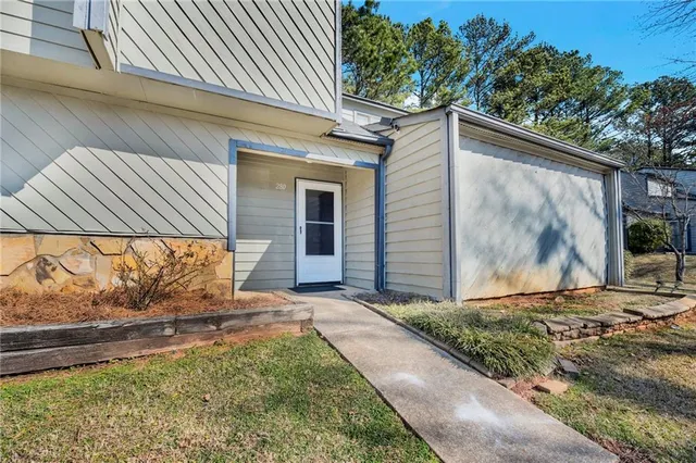 a backyard of a house