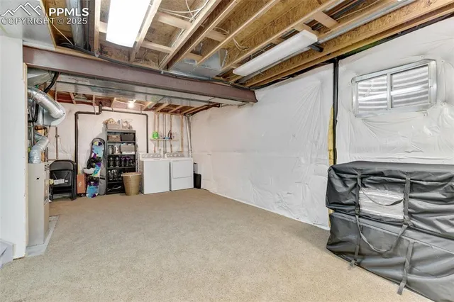 a view of a storage room