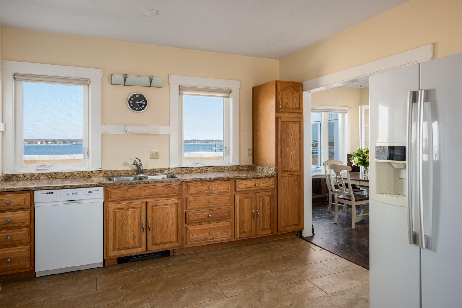 42 Robinwood Road Buzzards Bay, MA 02532 - Photo 17 of 39 a bathroom with a granite countertop sink and a mirror