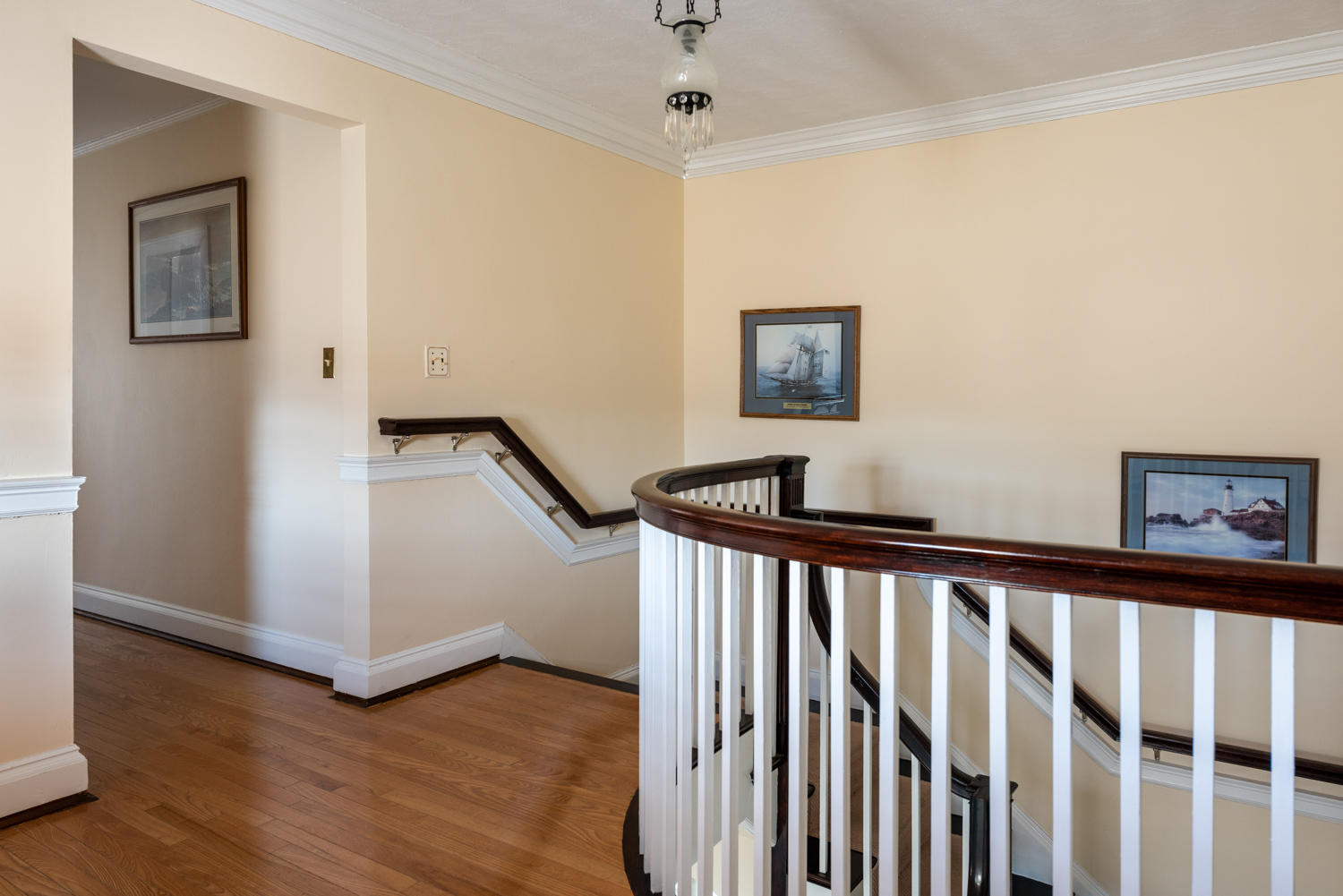 42 Robinwood Road Buzzards Bay, MA 02532 - Photo 20 of 39 a view of a hallway with wooden floor and stairs