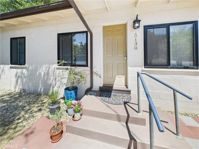 a view of outdoor space with seating area