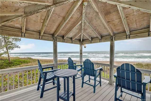 a view of an ocean and a beach