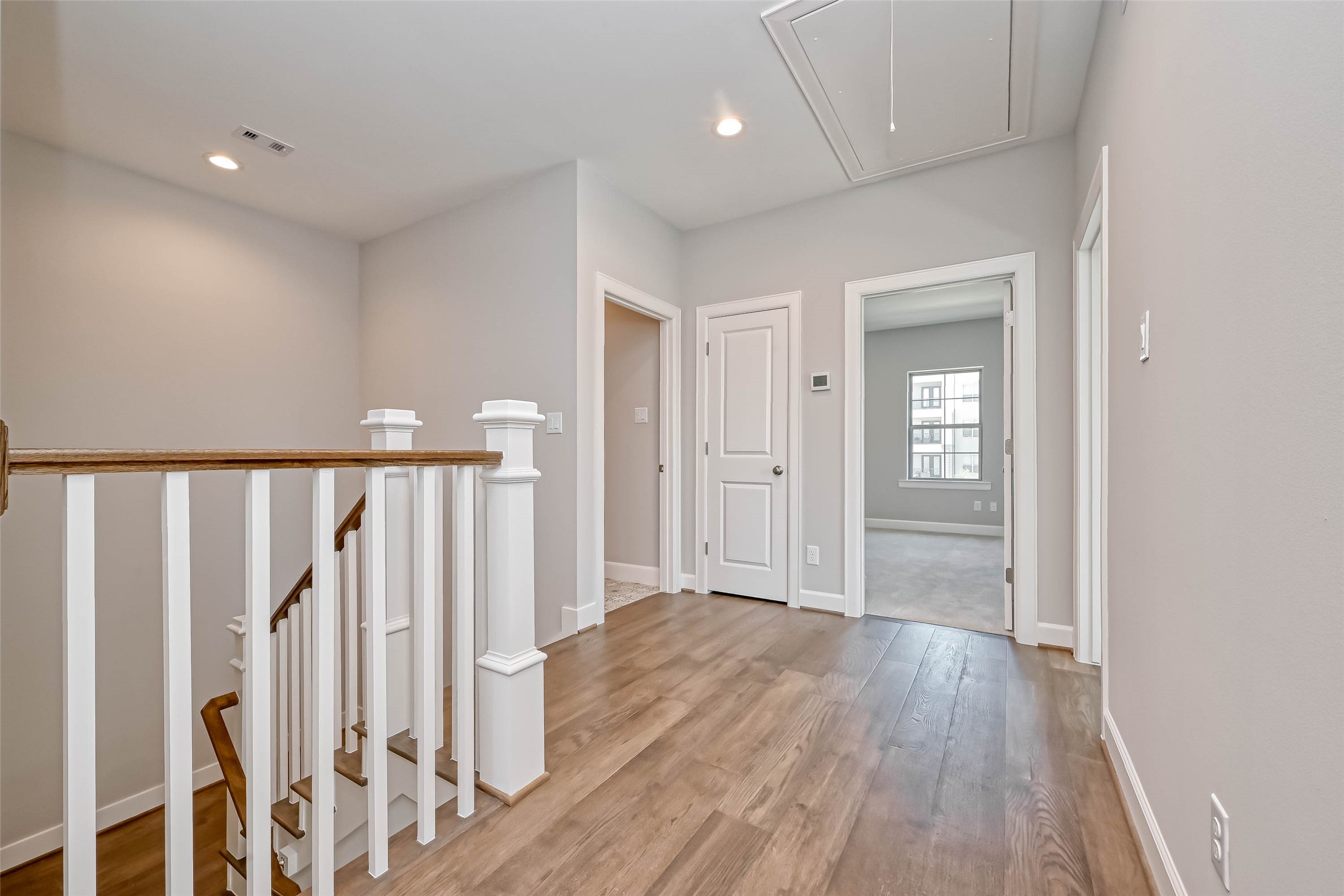 1908 Carrollton Mill Drive Spring, TX 77380 - Photo 32 of 40 a view of hallway with wooden floor