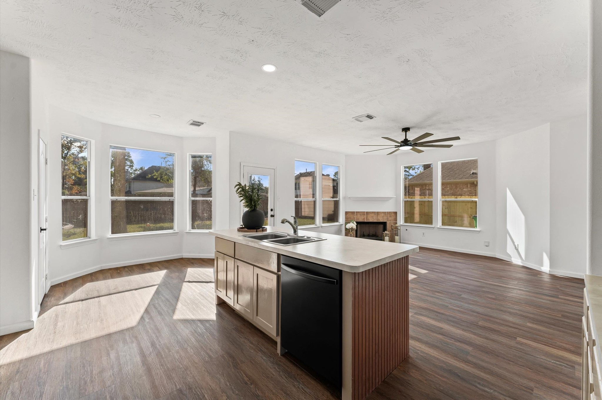 2830 Fern Hill Drive Spring, TX 77373 - Photo 13 of 39 a view of a kitchen with sink and wooden floor
