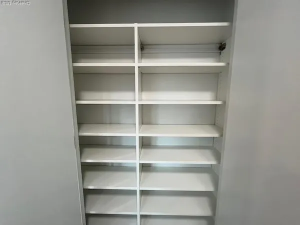 a view of a room with shelf