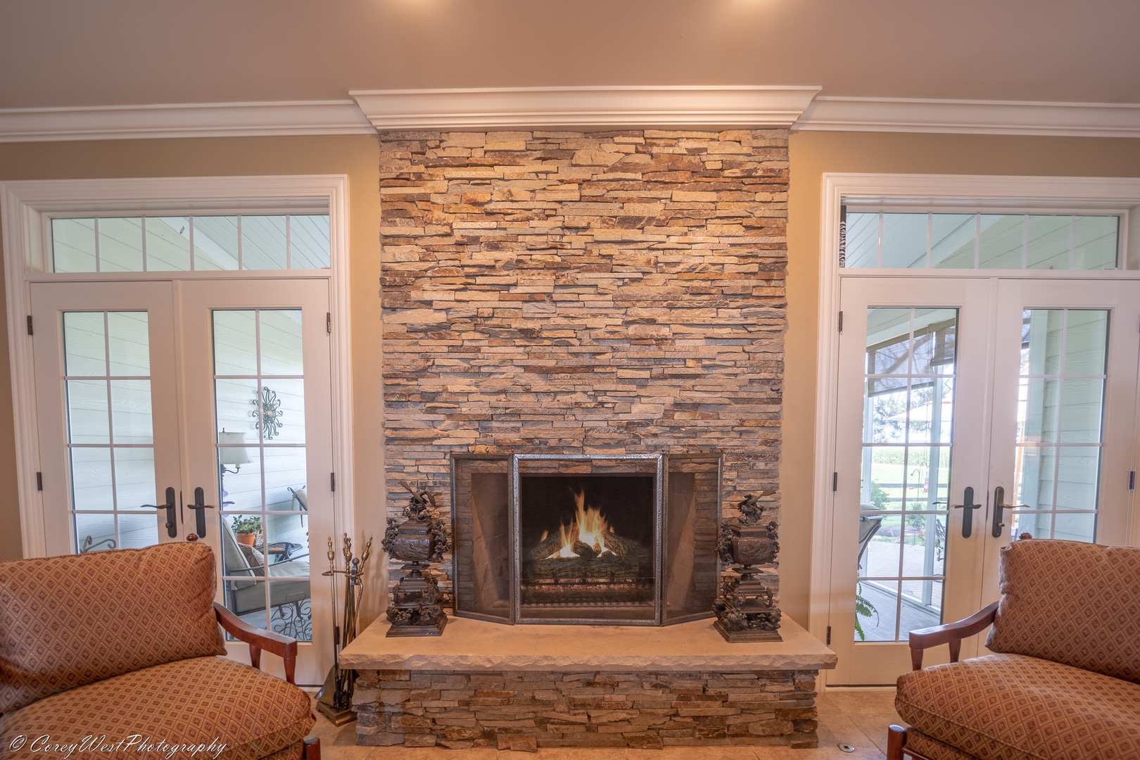 N307 Watson Road Maple Park, IL 60151 - Photo 13 of 65 a living room with furniture and a fireplace