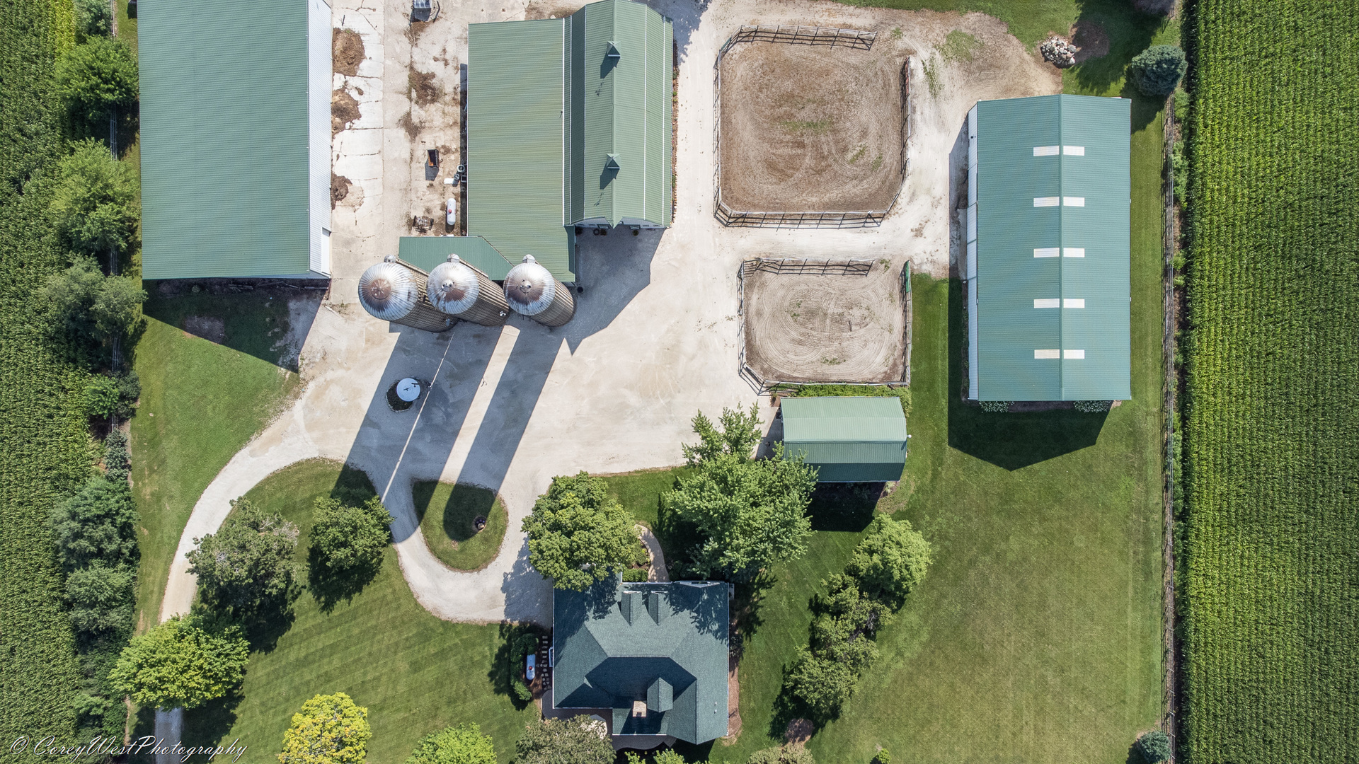 N307 Watson Road Maple Park, IL 60151 - Photo 56 of 65 an aerial view of a house with outdoor space and trees all around