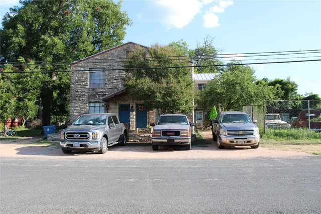 a car parked in front of a house
