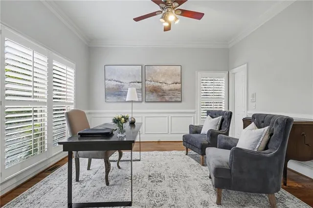 a view of a balcony with wooden floor and outdoor space